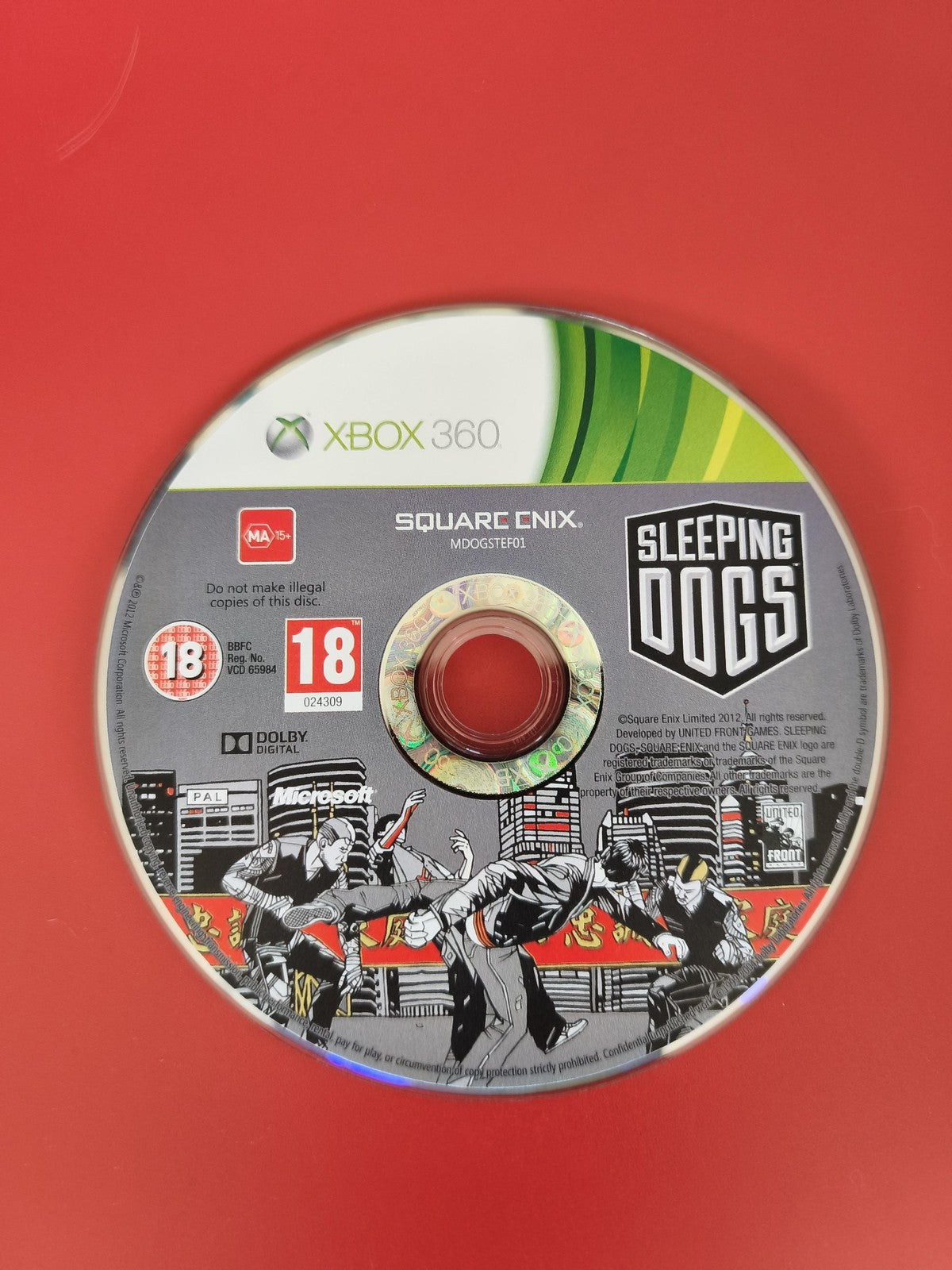 CD jeu Xbox 360 Sleeping Dogs disque seul original version française Microsoft
