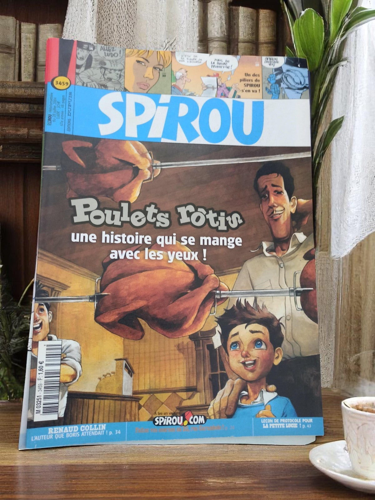 Magazine Spirou n°3459 Vintage Ancien BD Collector Poulets rôtis