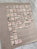 Gros lot timbres anciens Marianne oblitérés, planche philatélie étude France