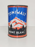 Ancienne boîte métal publicitaire vintage Mont Blanc Tonimalt rétro collection d