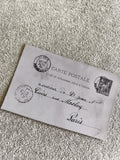Carte postale timbrée France 19e siècle Calais Paris philatélie