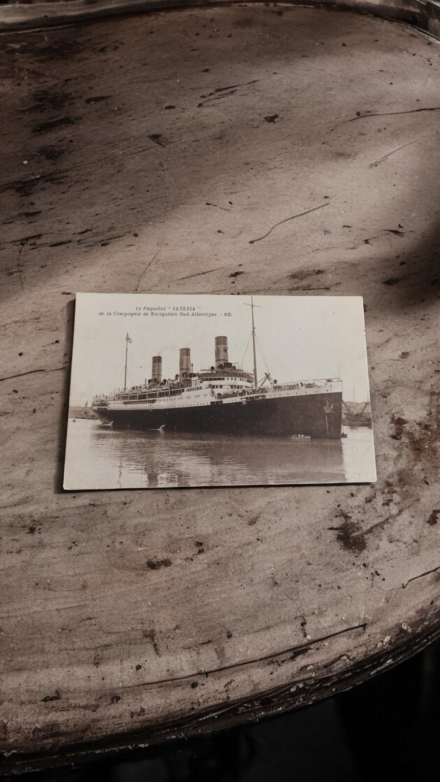 Carte postale ancienne paquebot Lutetia Compagnie Sud-Atlantique maritime
