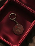 Porte-clés publicitaire vintage logo W ancien accessoire rétro rond
