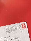 Enveloppe philatélie oblitérée St Gilles Les Bains Réunion timbre rouge 2,50F