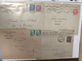 Lot anciennes enveloppes philatélie France, années 1940, cachets visibles