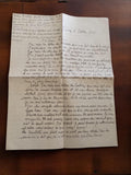 Lettre manuscrite ancienne 1941 Guerre Seconde Guerre mondiale rétro vintage