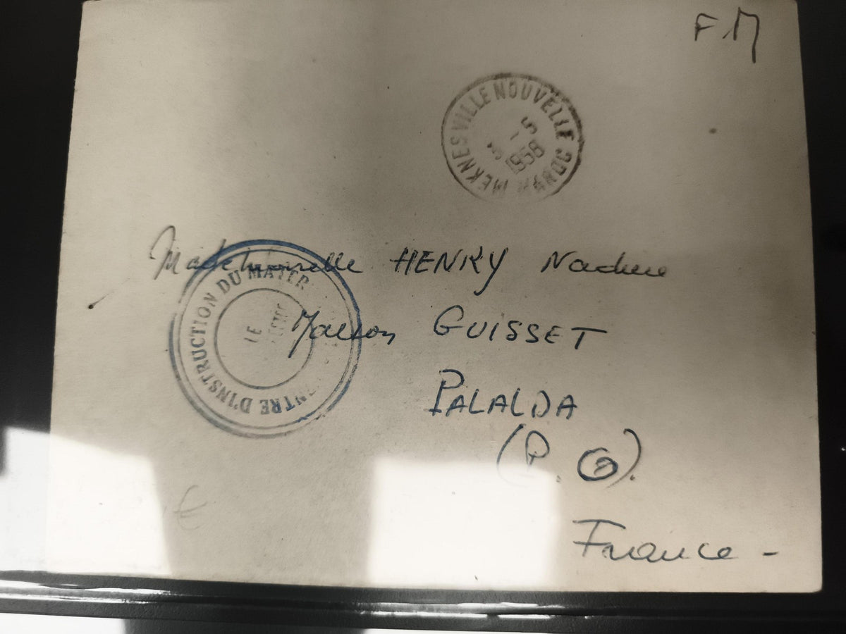 Lettre cachet mairie 1958 France Palada philatélie tampon officiel