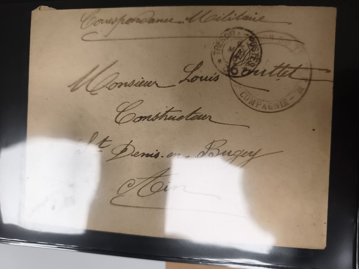 Lettre ancienne correspondance militaire France XIXe, manuscrite, cachet postal