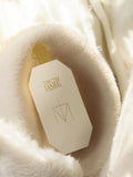 Carte publicitaire parfum Truth or Dare Madonna, vintage rétro blanc doré