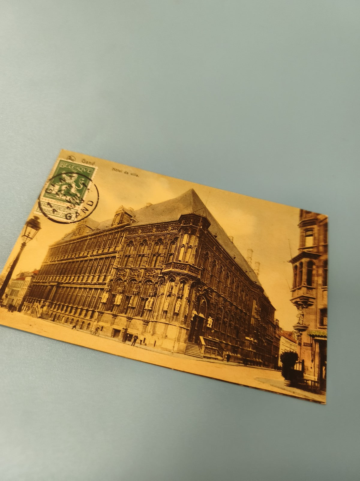 Carte postale ancienne CPA Gand Belgique Hôtel de Ville timbre collection
