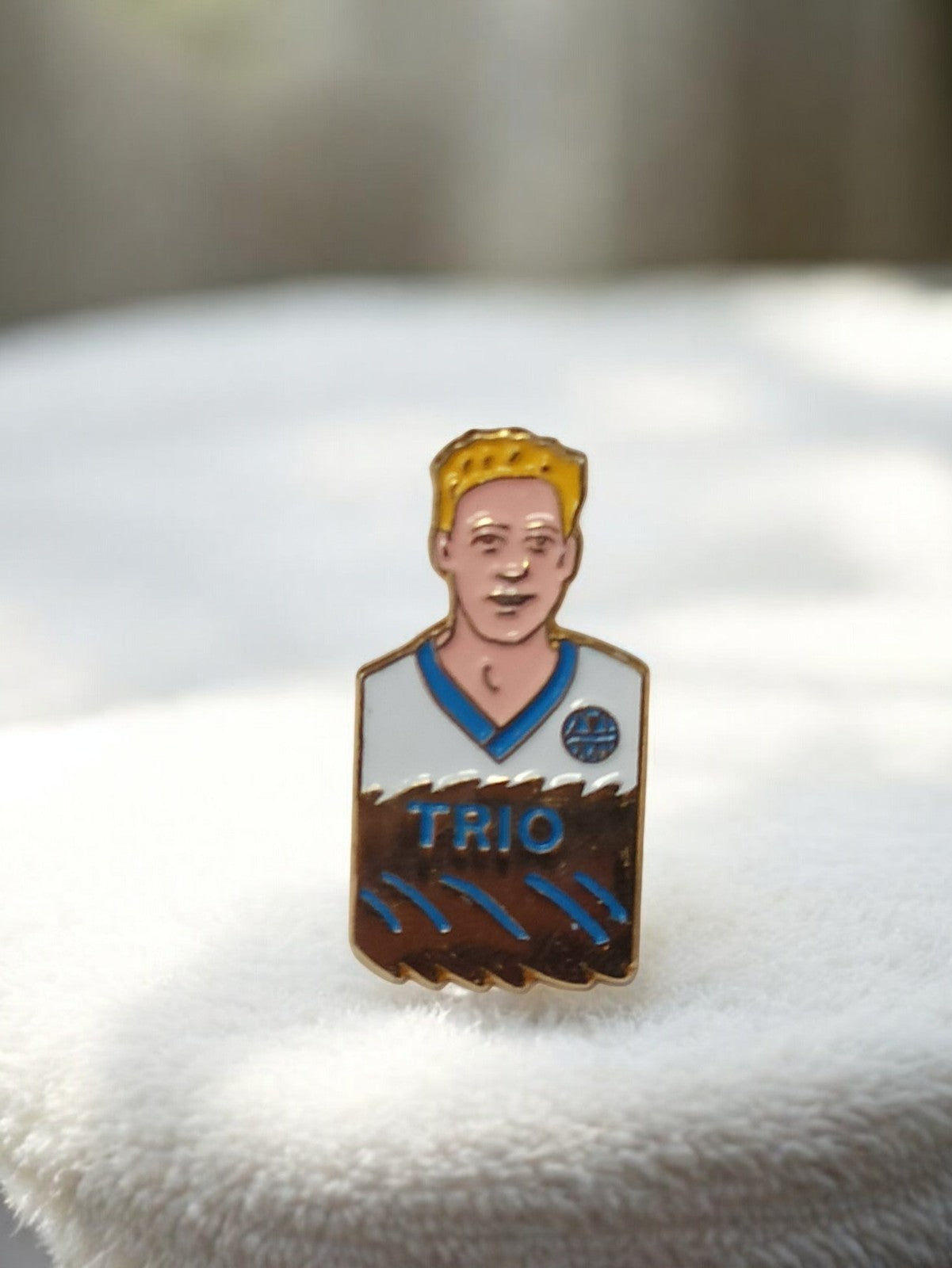 Pin's vintage joueur Olympique de Marseille OM TRIO badge ancien football