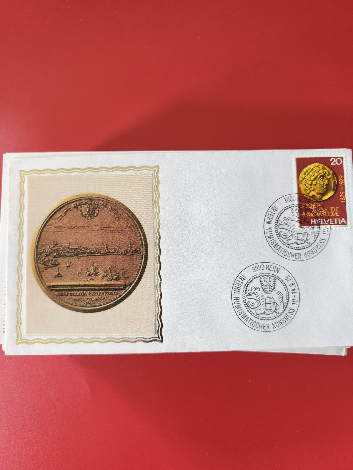 Enveloppe philatélie Suisse, timbre Helvetia 20, cachet numismatique Bern