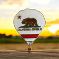 Broche vintage montgolfière California Republic émail rouge blanc or