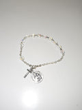 Ancien collier chapelet catholique vintage, petit rosaire religieux collection