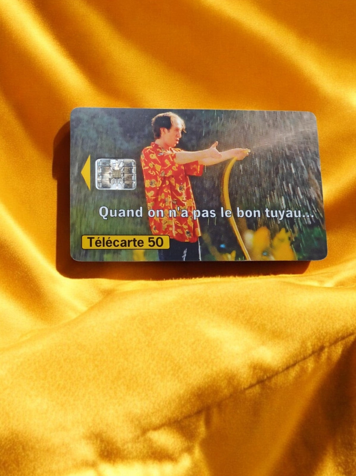 Télécarte 50 unités vintage – Quand on n’a pas le bon tuyau – carte téléphonique