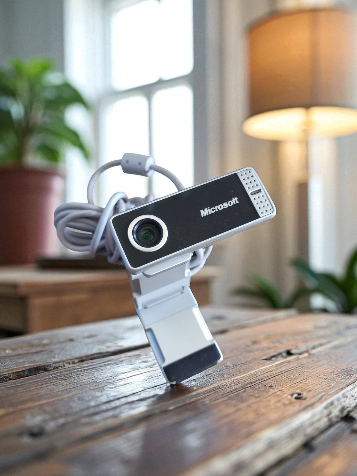 Webcam Microsoft vintage rétro USB, design années 2000, modèle de collection