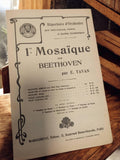 Partition ancienne fantaisie Beethoven E. Tavan Margueritat Paris vintage livret