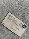 Lettre ancienne timbrée France 19e, cachet Charles Dumont, philatélie
