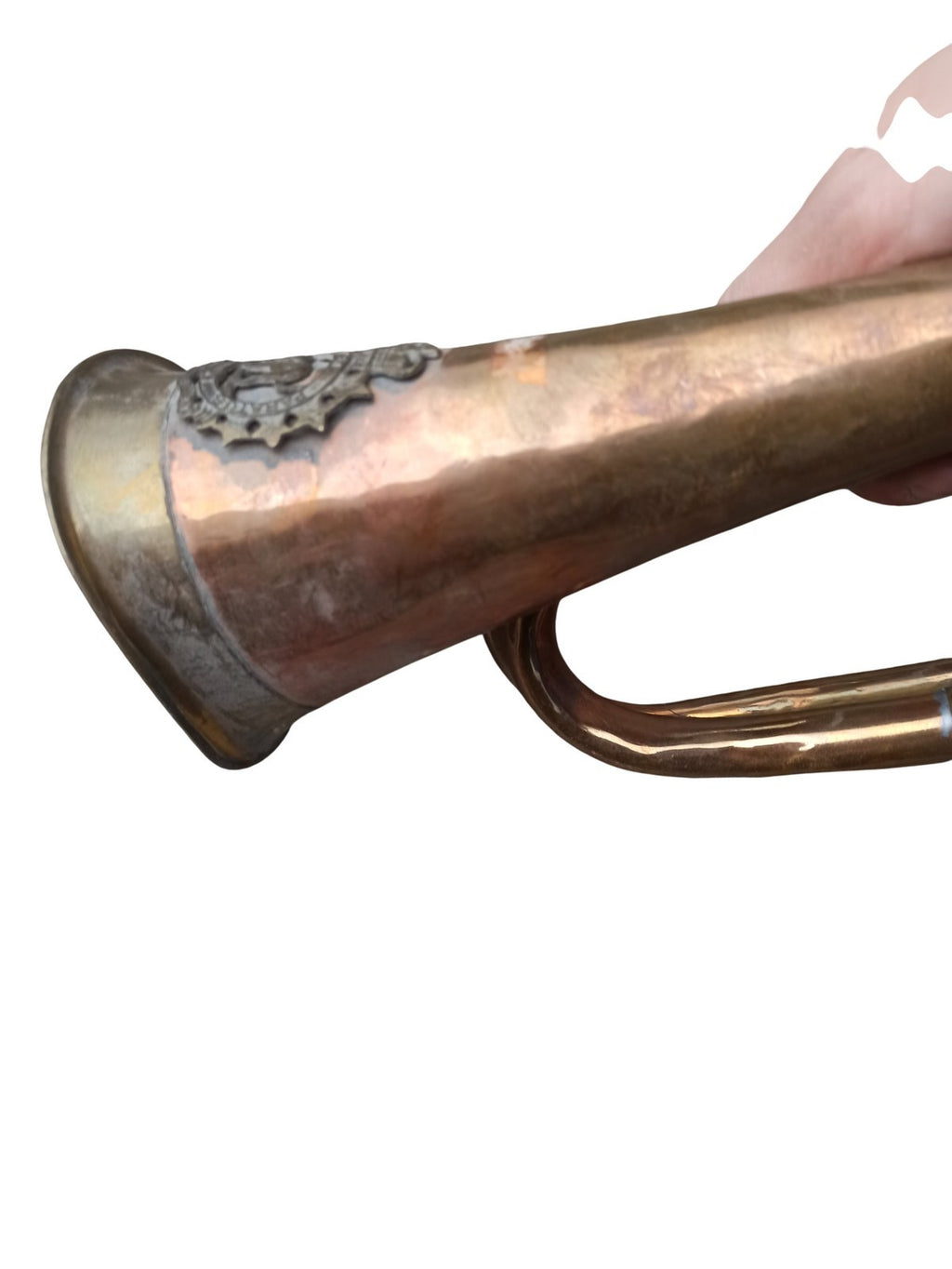 Ancien clairon militaire vintage cuivre légion étrangère collection armée déco