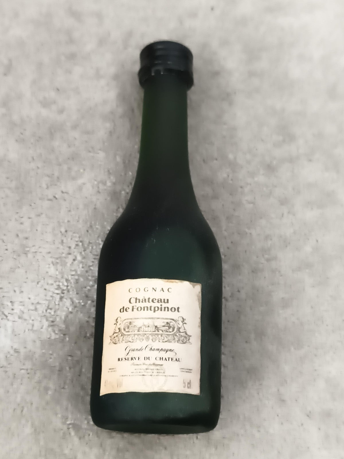 Mini-bouteille cognac Château de Fontpinot 5cl étiquette Grande Champagne