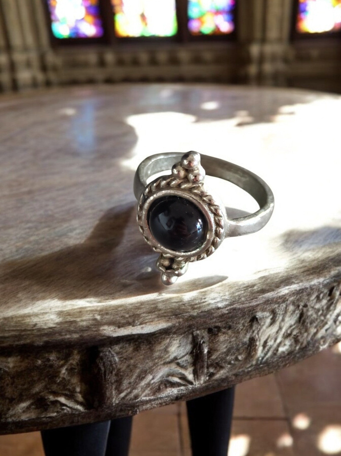 suggéré ** Bague fantaisie créateur vintage, taille 54 - Style rétro chic
