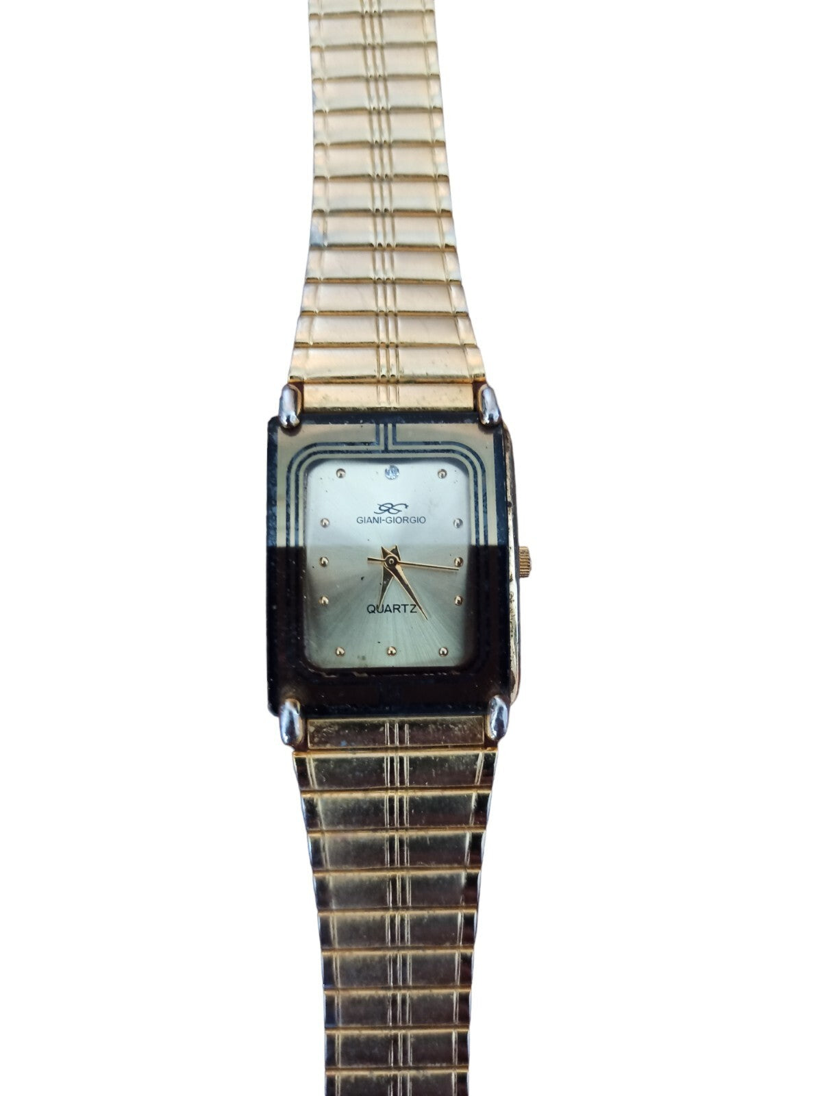 Montre vintage Giani Giorgio quartz dorée cadran rectangulaire classique