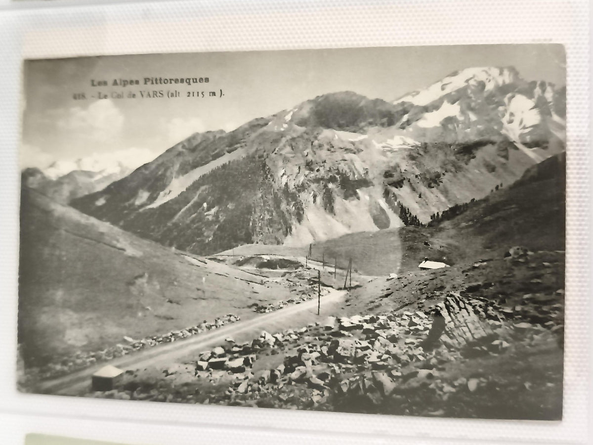 Carte postale ancienne Les Alpes pittoresques Col de Vars 2115m CPA noir et blan