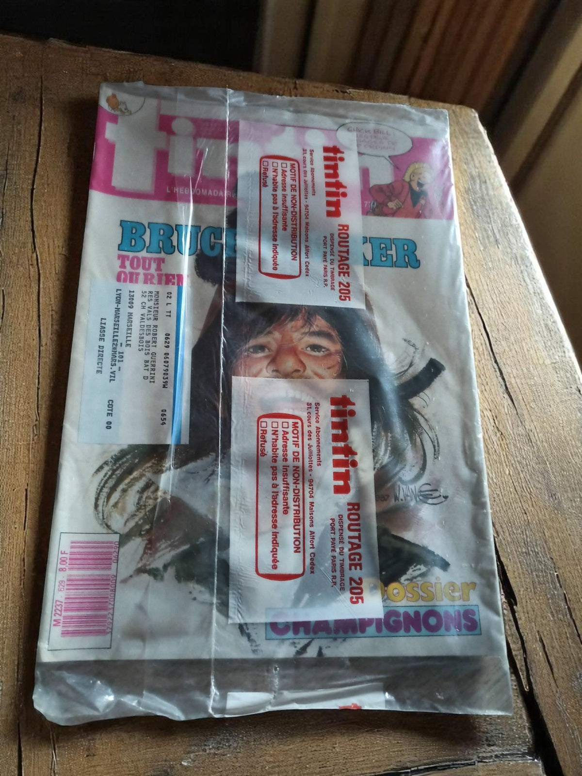 Vintage Tim und Struppi Magazin in Folie, seltene Bruce Lee Ausgabe – wöchentliche Comic-Veröffentlichung