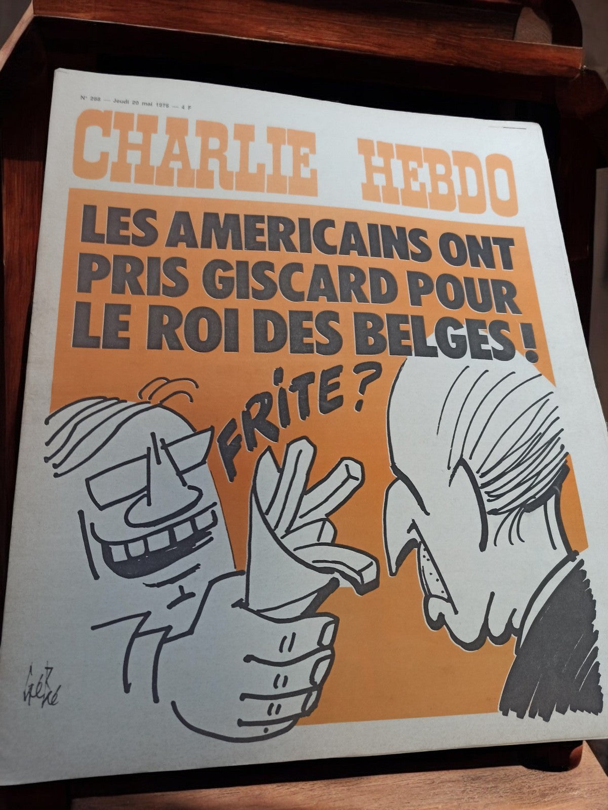 Journal Charlie Hebdo 1978 n°288 vintage satire politique couverture frite