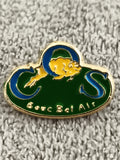 Pin's vintage Bouc Bel Air émaillé vert bleu doré logo animal (Ref 1)