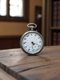 Montre à gousset ancienne cadran émail chiffres noirs vintage métal à déterminer