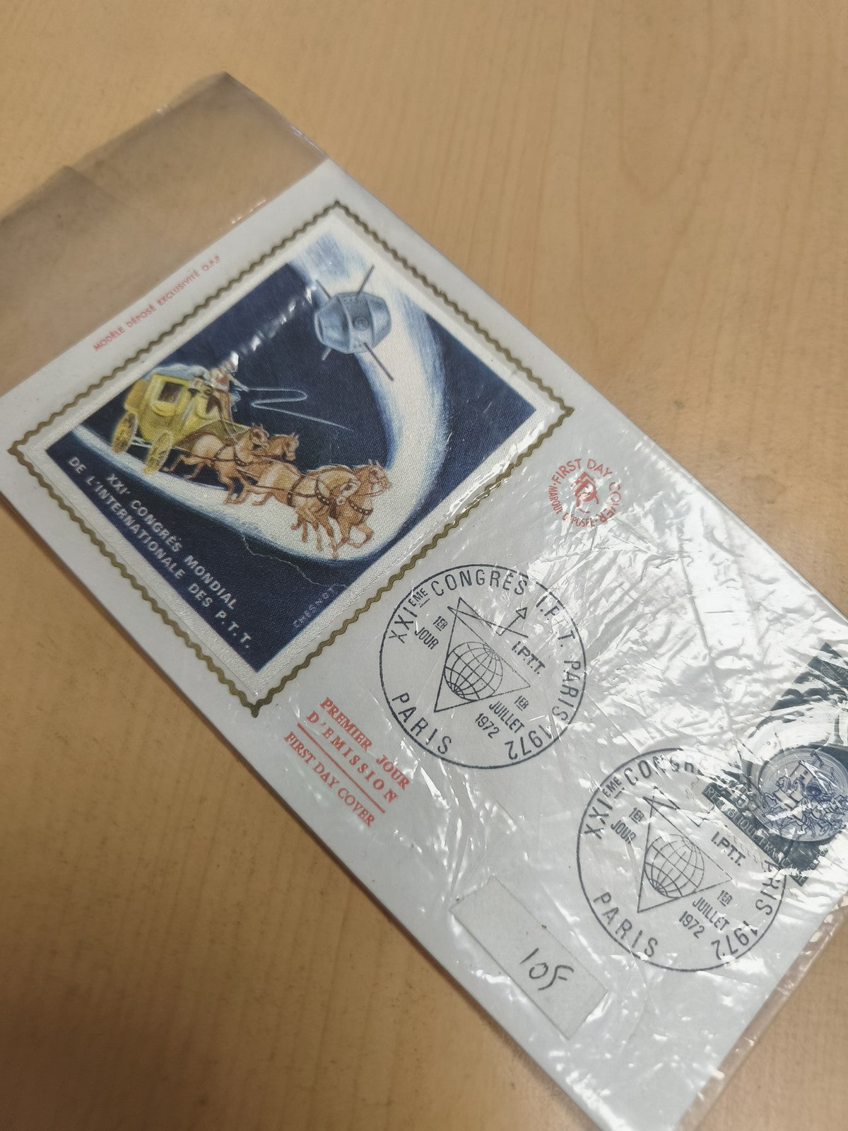 Enveloppe Premier Jour 1972 XXIe Congrès Mondial UIT Paris cachet philatélie