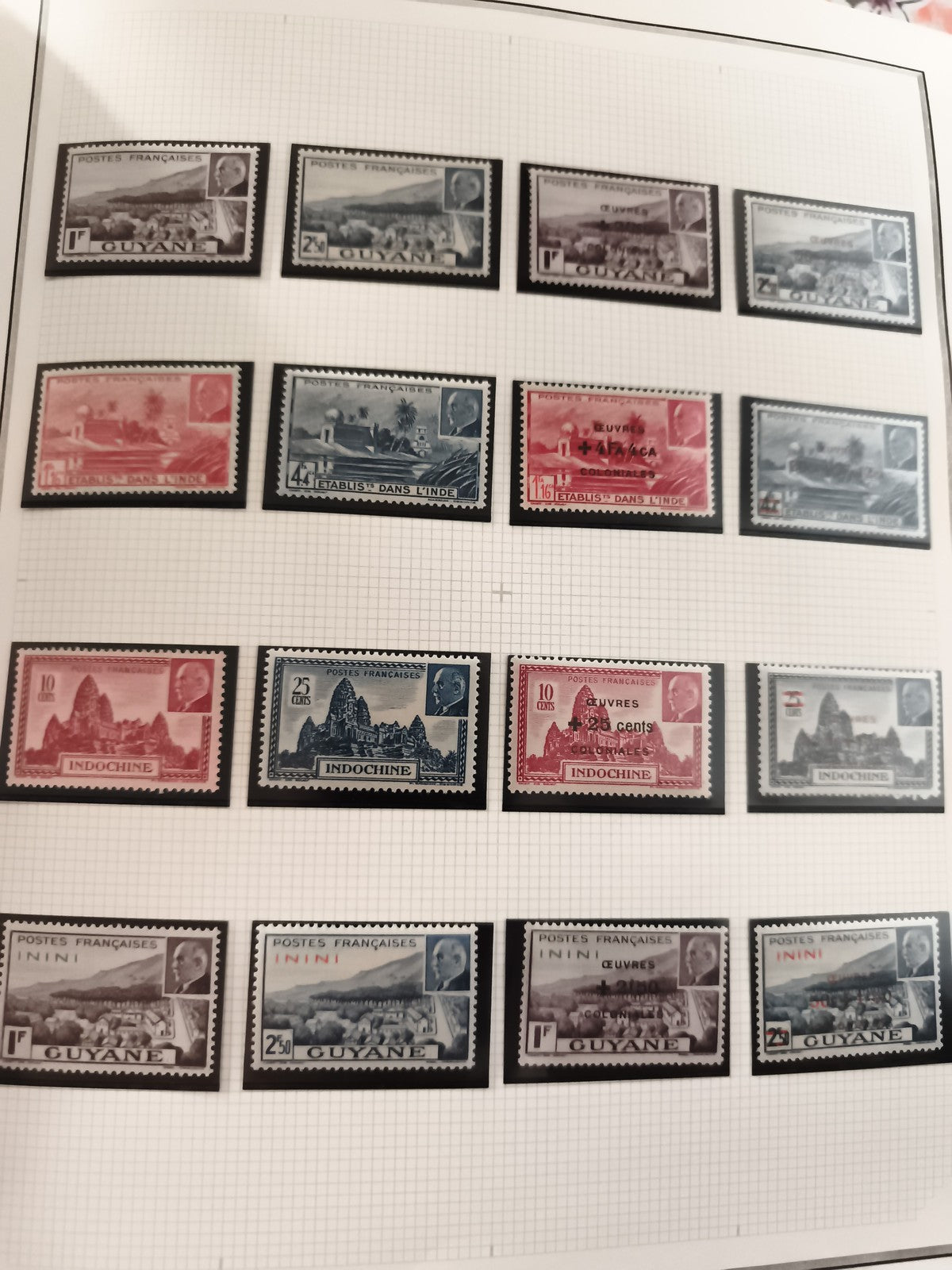 Timbres anciens France Colonies Indochine Guyane ININI neufs oblitérés vintage