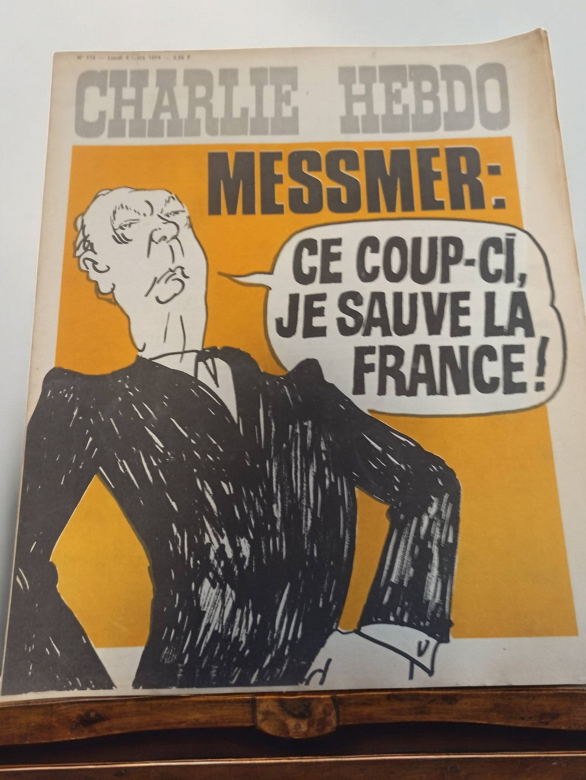Journal Charlie Hebdo 1974 Messmer satire presse vintage rétro années 70
