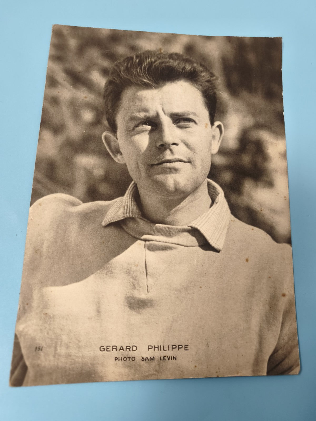 Ancienne photo Gérard Philipe portrait vintage par Sam Levin acteur cinéma