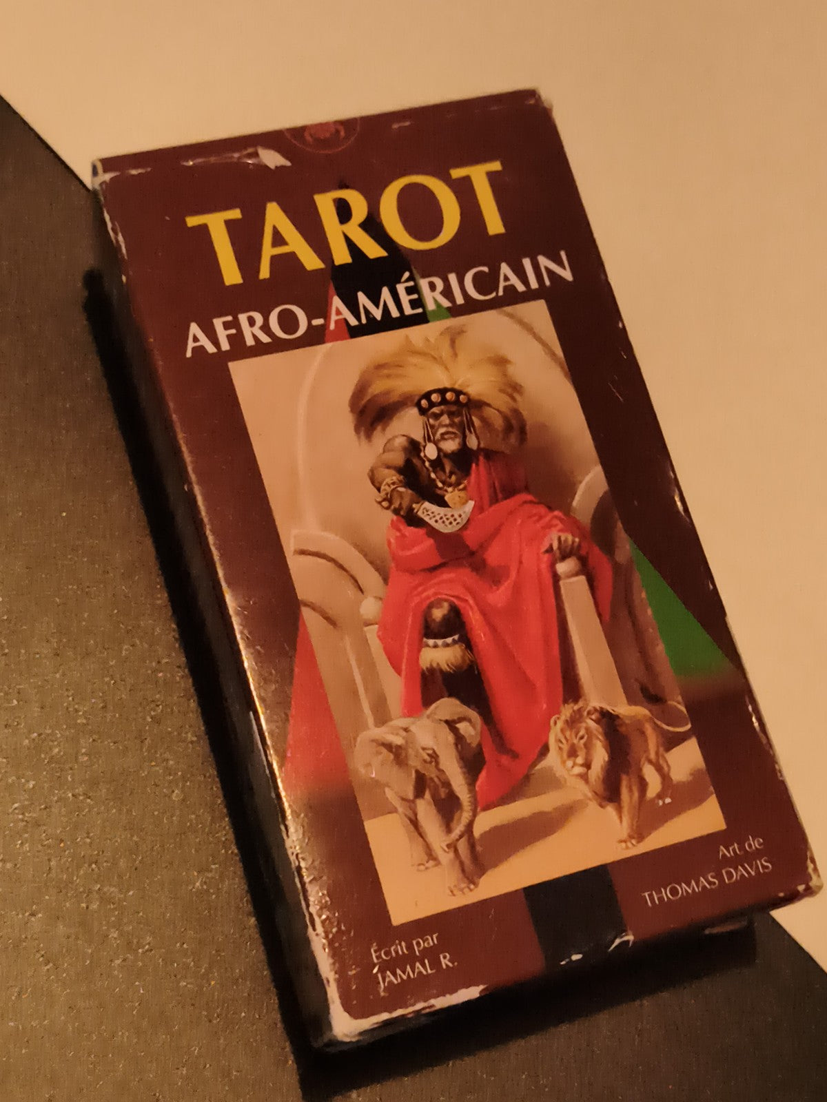 Tarot afro-américain boîte Jamal R. Thomas Davis jeu cartes divinatoires