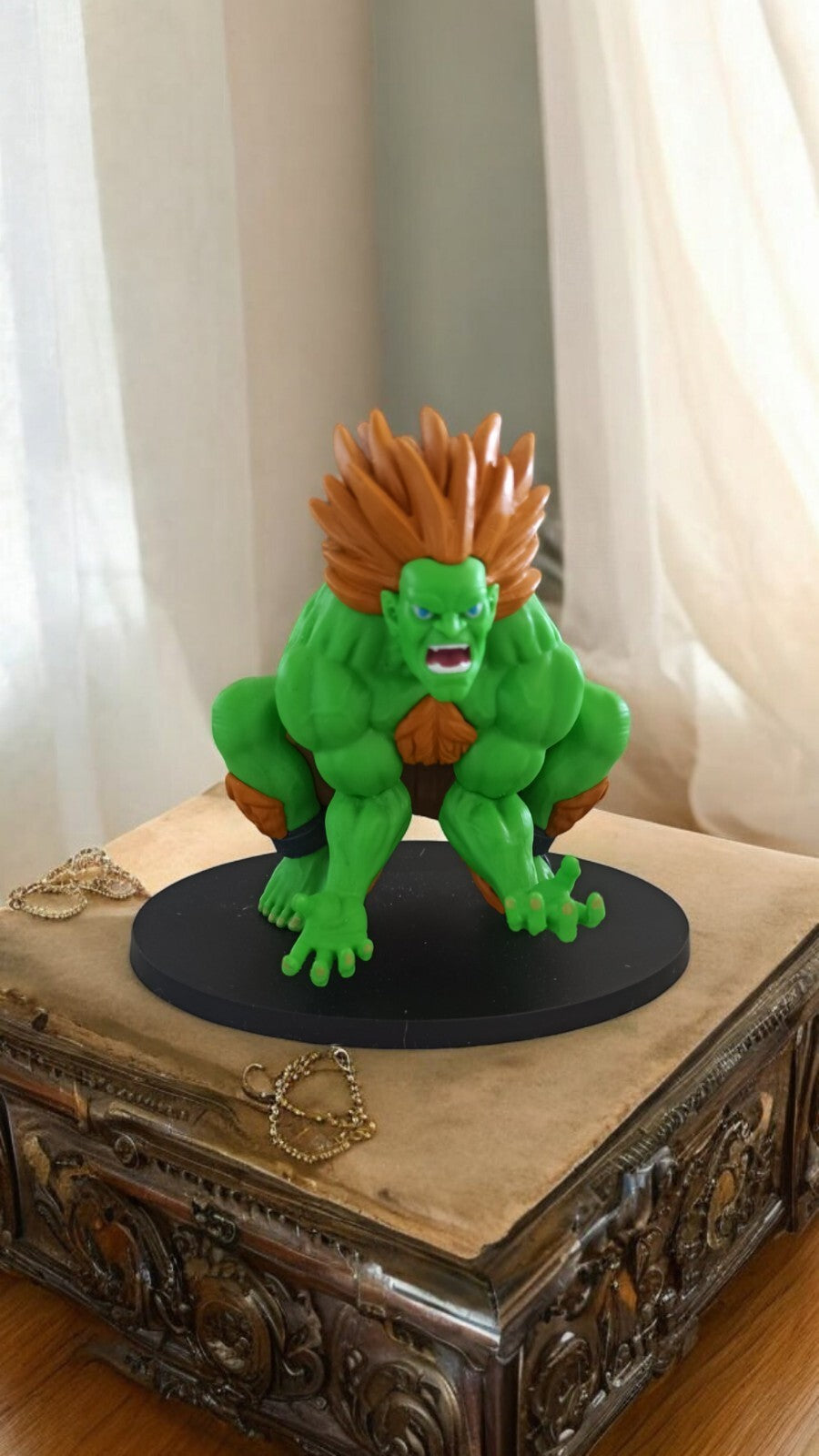 Figurine Blanka Street Fighter Capcom 2019 vert orange jeu vidéo déco