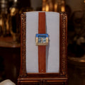 Montre bracelet cuir Sheba vintage cadran rectangulaire promotion concours
