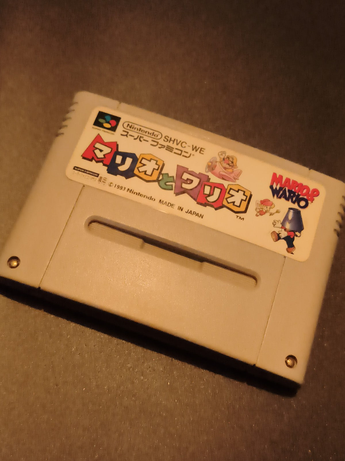 Cartouche Super Famicom Nintendo Mario & Wario SHVC-WE Japon 1993
