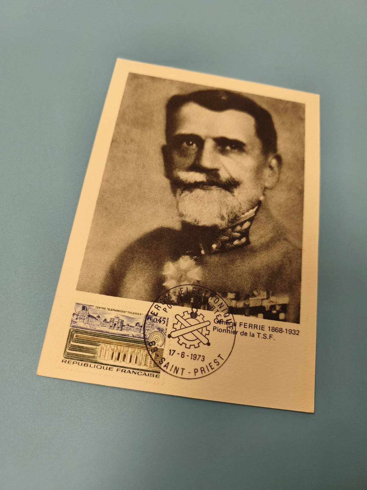 Enveloppe premier jour d?émission FDC Général Ferrié 1973 oblitérée France