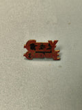 Pin's vintage Ozzy Osbourne rouge et noir, rock métal collection rare