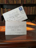 Faire-part de naissance ancien 1957 Marseille + enveloppe timbrée vintage rétro