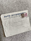 Lettre Auto-Accessoires Tunis 1927 timbres Tunisie philatélie cachet Paris