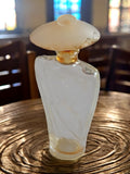 Flacon parfum miniature vintage silhouette chapeau verre givré déco rétro