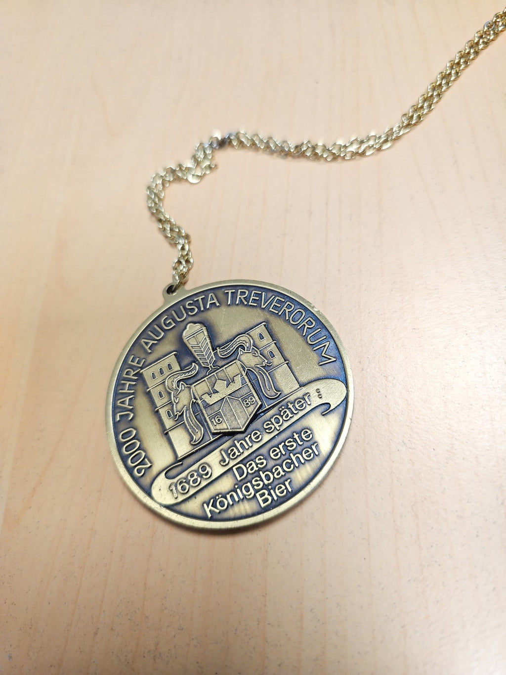 Vintage médaille ancienne Jahre Augusta Treverorum collection numismatique rare