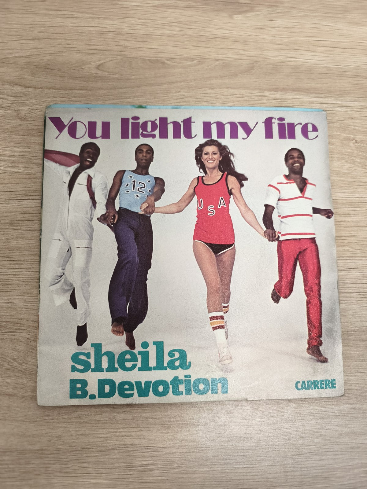 Vinyle 45T Sheila B. Devotion You Light My Fire pochette illustrée Carrere