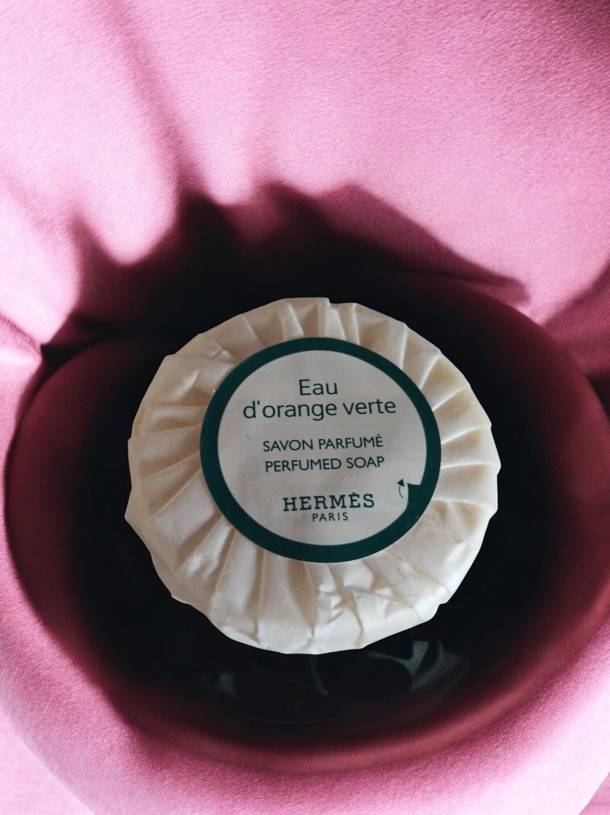 Savon Hermès Eau d’Orange Verte vintage, savon d’hôtel parfumé, Paris luxe