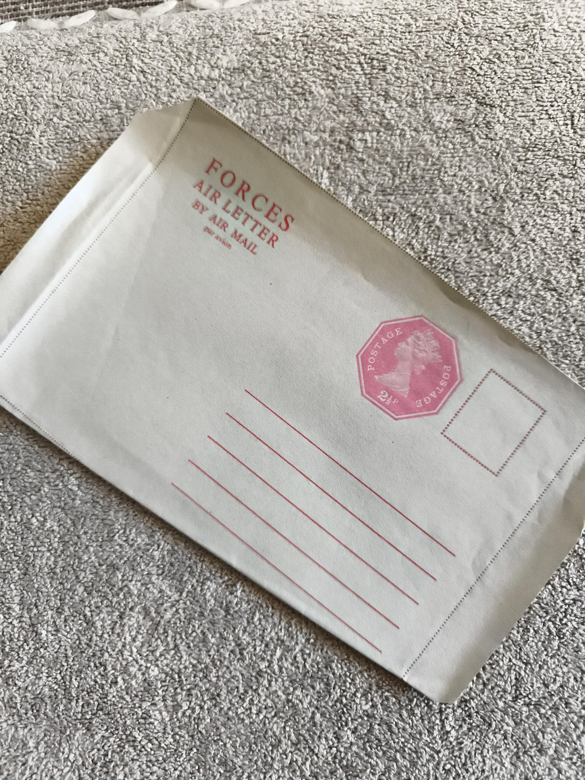 Lettre aérienne militaire Forces Air Letter Royaume-Uni philatélie postal
