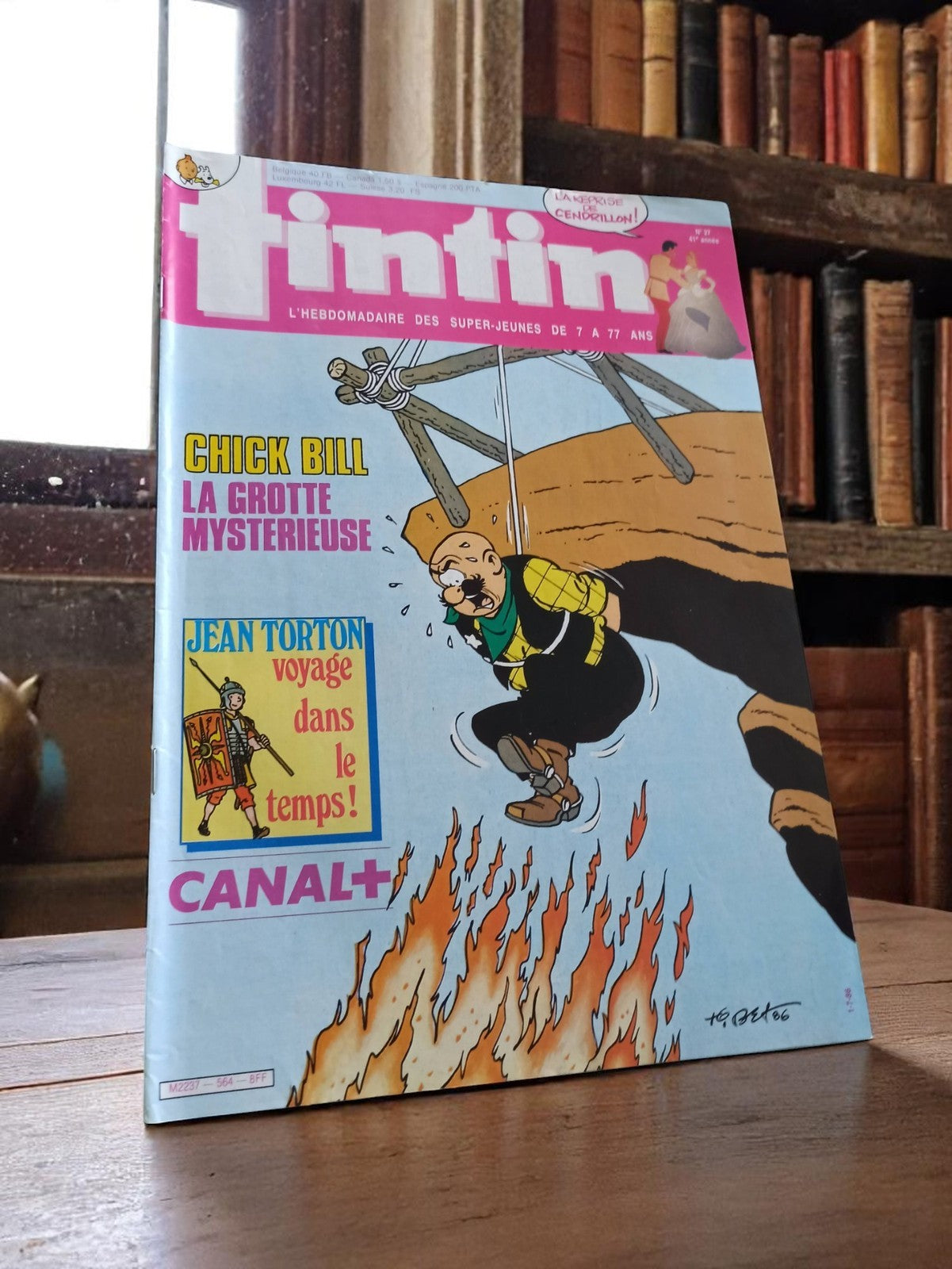 Magazine Tintin ancien n°37 couverture Chick Bill vintage années 80 collector
