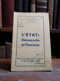 Livret propagande école communiste 1945 L’État démocratie fascisme vintage